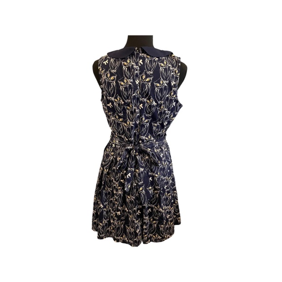 Yumi White and Blue Owl Print Dress - Picture 4 of 4